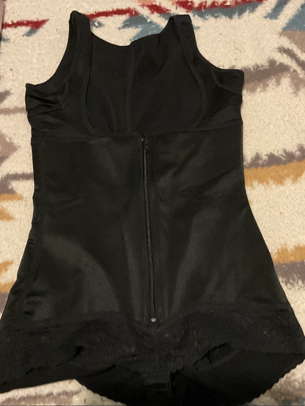 Vedette Shapewear Black Full-Body Zip Front Bodysuit